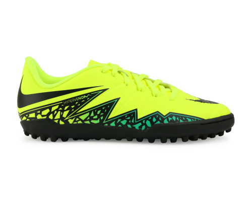Nike Kids Hypervenom Phelon II Turf Soccer Shoes Volt/Black/Hyper Turquoise