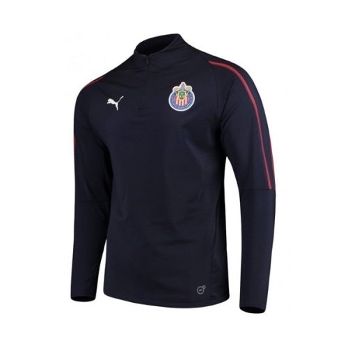 PUMA Men's Chivas 18/19 1/4 Zip Top Blue