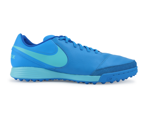 Nike Men's Tiempo Genio II Turf Soccer Shoes Blue Glow/Polarized Blue/Soar