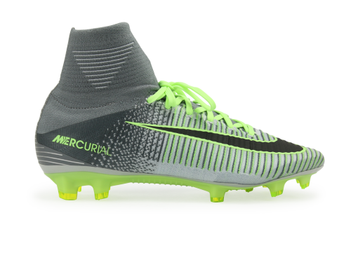 Nike Men's Mercurial Superfly V FG Pure Platinum/Black/Ghost Green