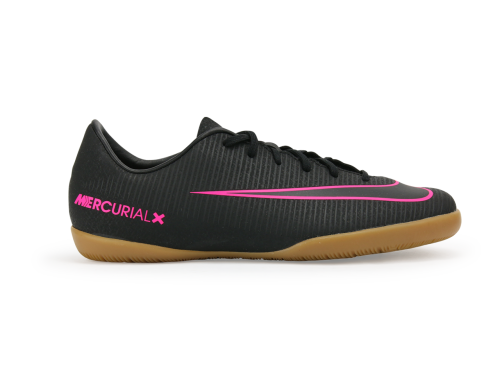 Nike Kids MercurialX Vapor XI Indoor Soccer Shoes Black/Black/Pink Blast