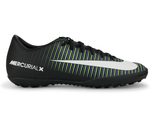 Nike Men's MercurialX Victory VI Turf Shoes Black/White/Electric Green