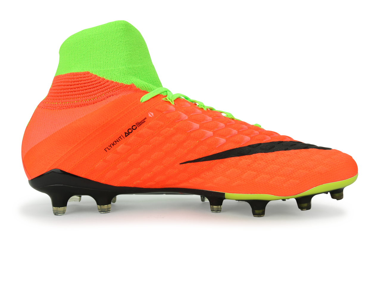 Nike Men's Hypervenom Phantom III Dynamic Fit FG Electric Green/Black/Hyper Orange - Image 4