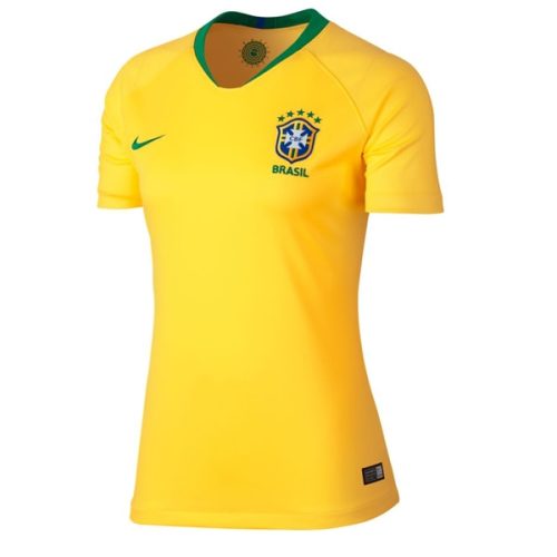 Nike Women's Brazil 18/19 Home Jersey Midwest Gold/Lucky Green