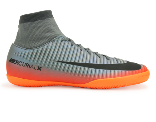 Nike Men's MercurialX Victory VI CR7 Dynamic Fit Indoor Soccer Shoes Cool Wolf GreyGrey/Metallic Hematite
