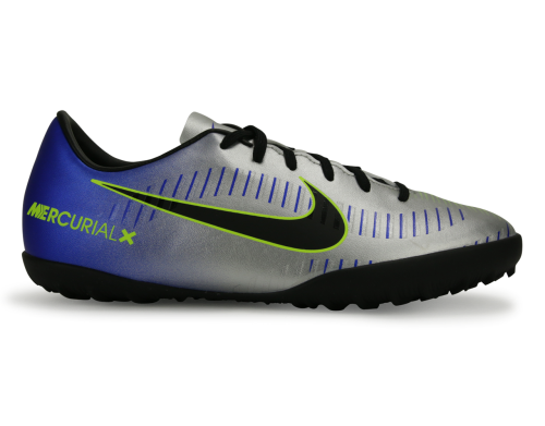 Nike Kids MercurialX Victory 6 Neymar Jr Turf Soccer Shoes Racer Blue/Black/Chrome/Volt