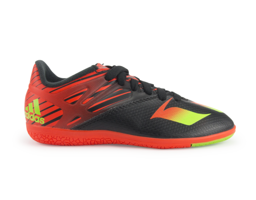adidas Kids Messi 15.3 Indoor Soccer Shoes Core Black/Neon Green/Infrared