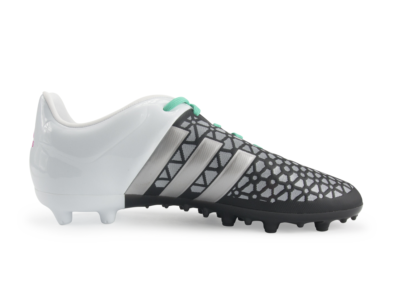 adidas Kids ACE 15.3 FG/AG Black/Metallic Silver/Mint - Image 5