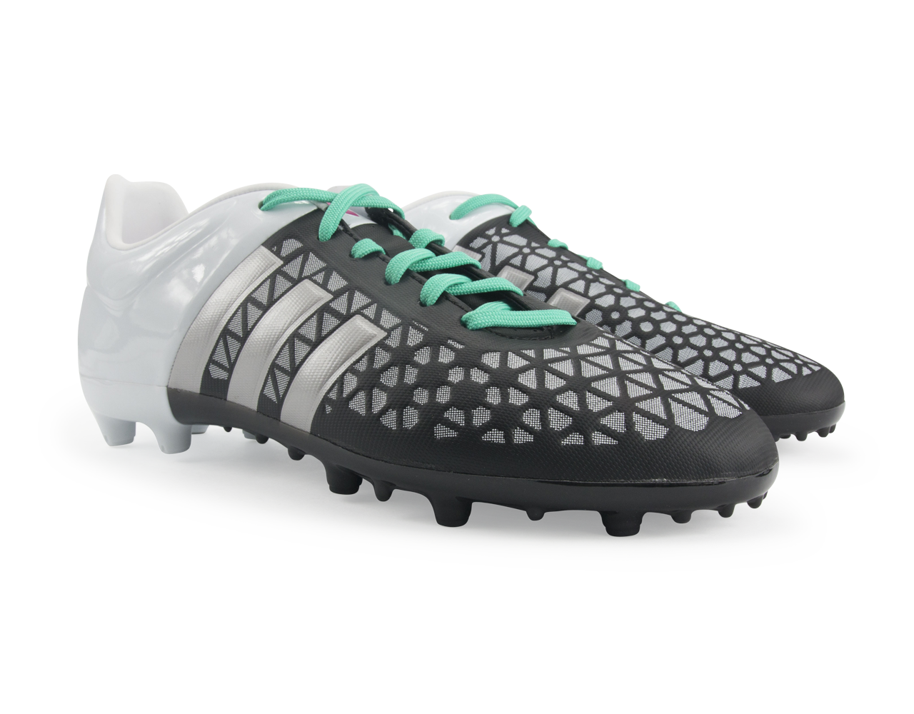 adidas Kids ACE 15.3 FG/AG Black/Metallic Silver/Mint - Image 4