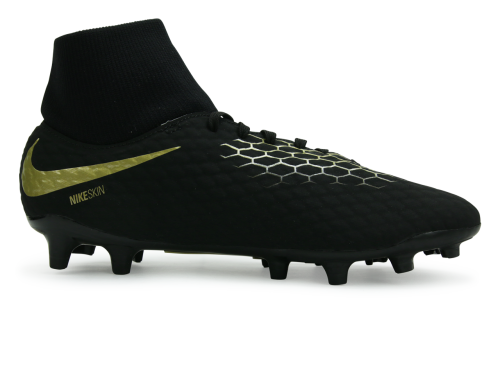 Nike Men's Hypervenom Phantom 3 Academy DF FG Black/Metalic Vivid Gold