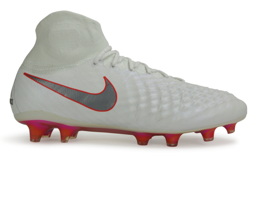 Nike Men's Magista Obra 2 Elite DF FG White/Metalic Cool Grey/Light Crimson