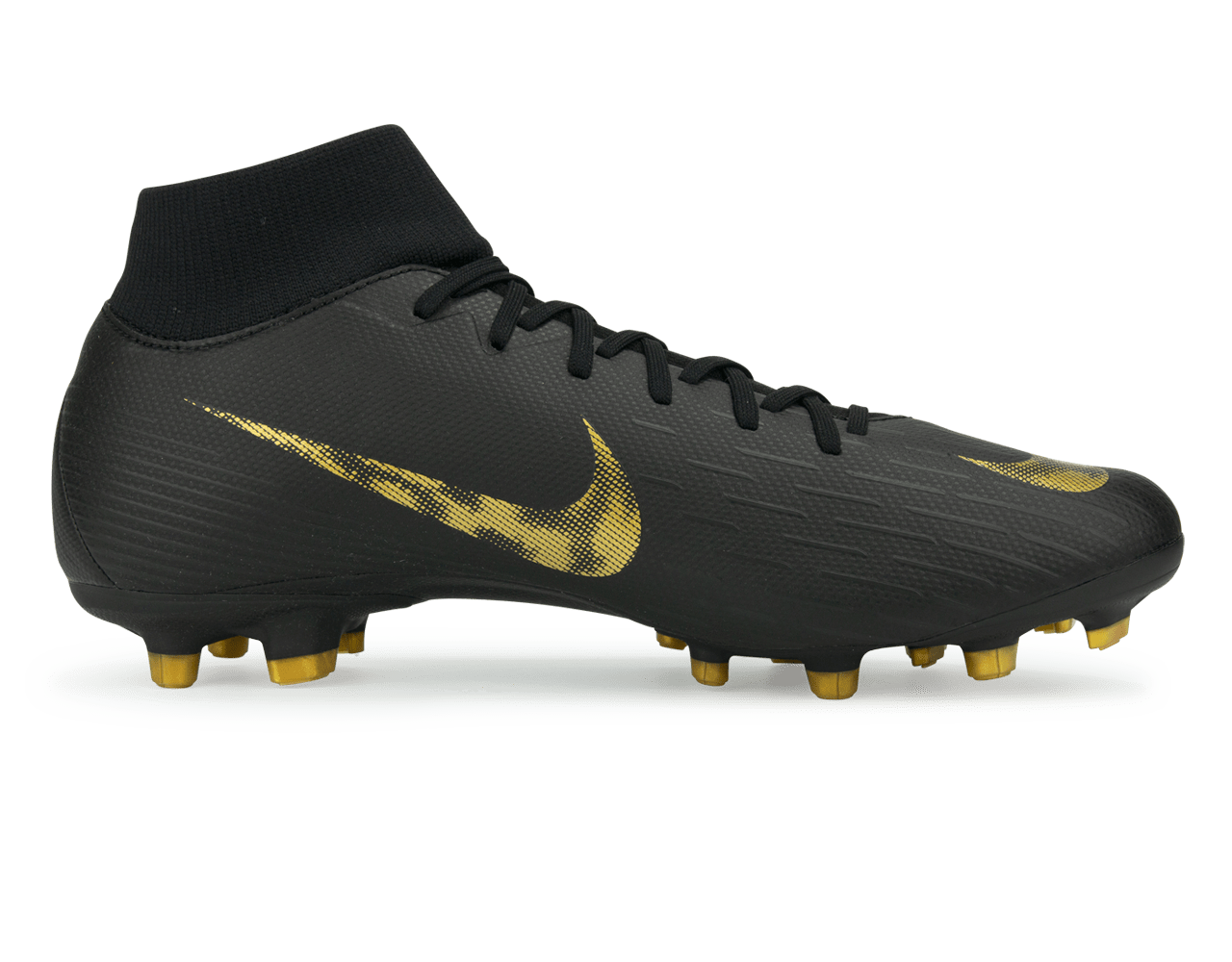 Nike Men's Mercurial Superfly 6 Academy FG/MG Black/Metallic Vivid Gold - Image 4
