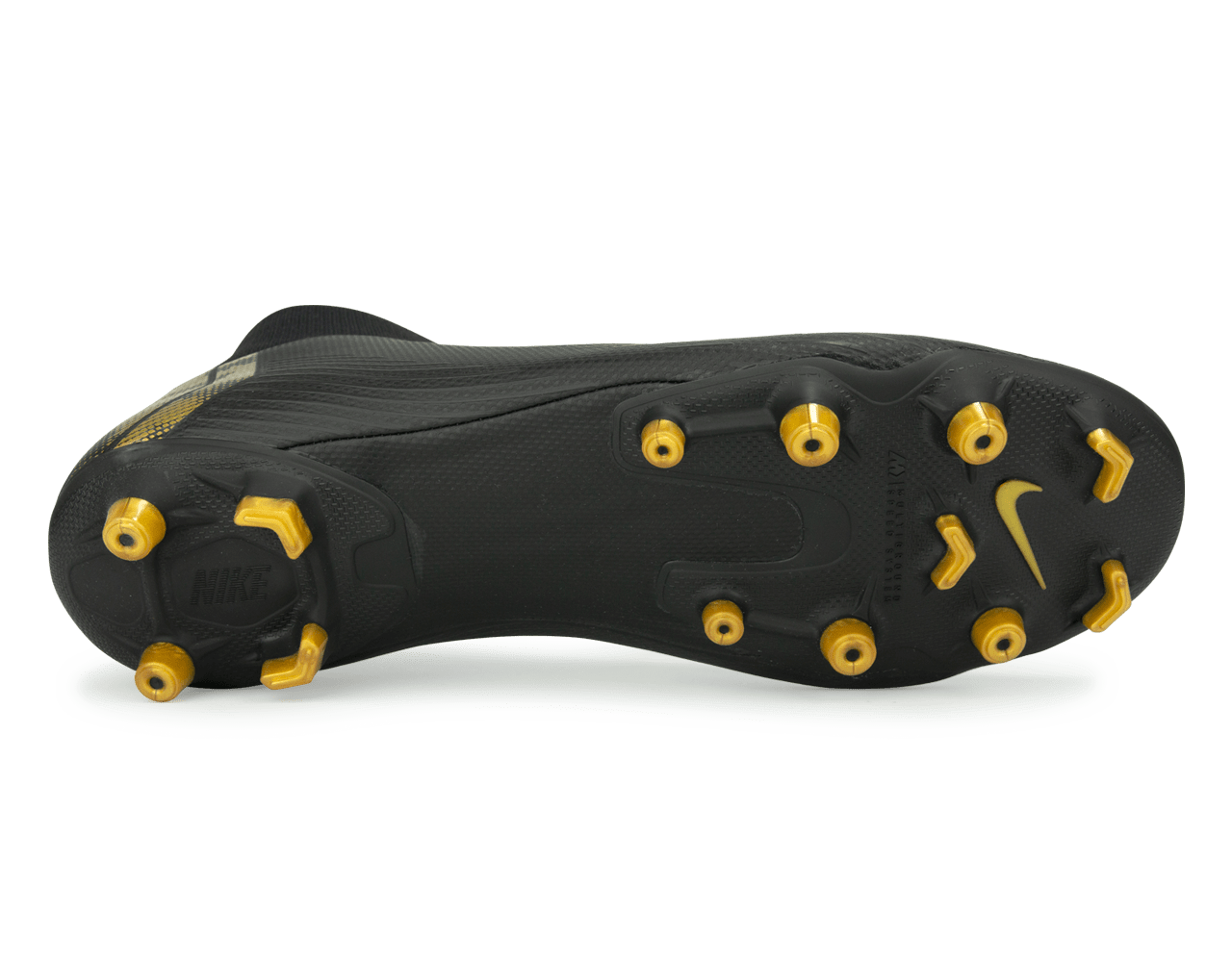 Nike Men's Mercurial Superfly 6 Academy FG/MG Black/Metallic Vivid Gold - Image 2