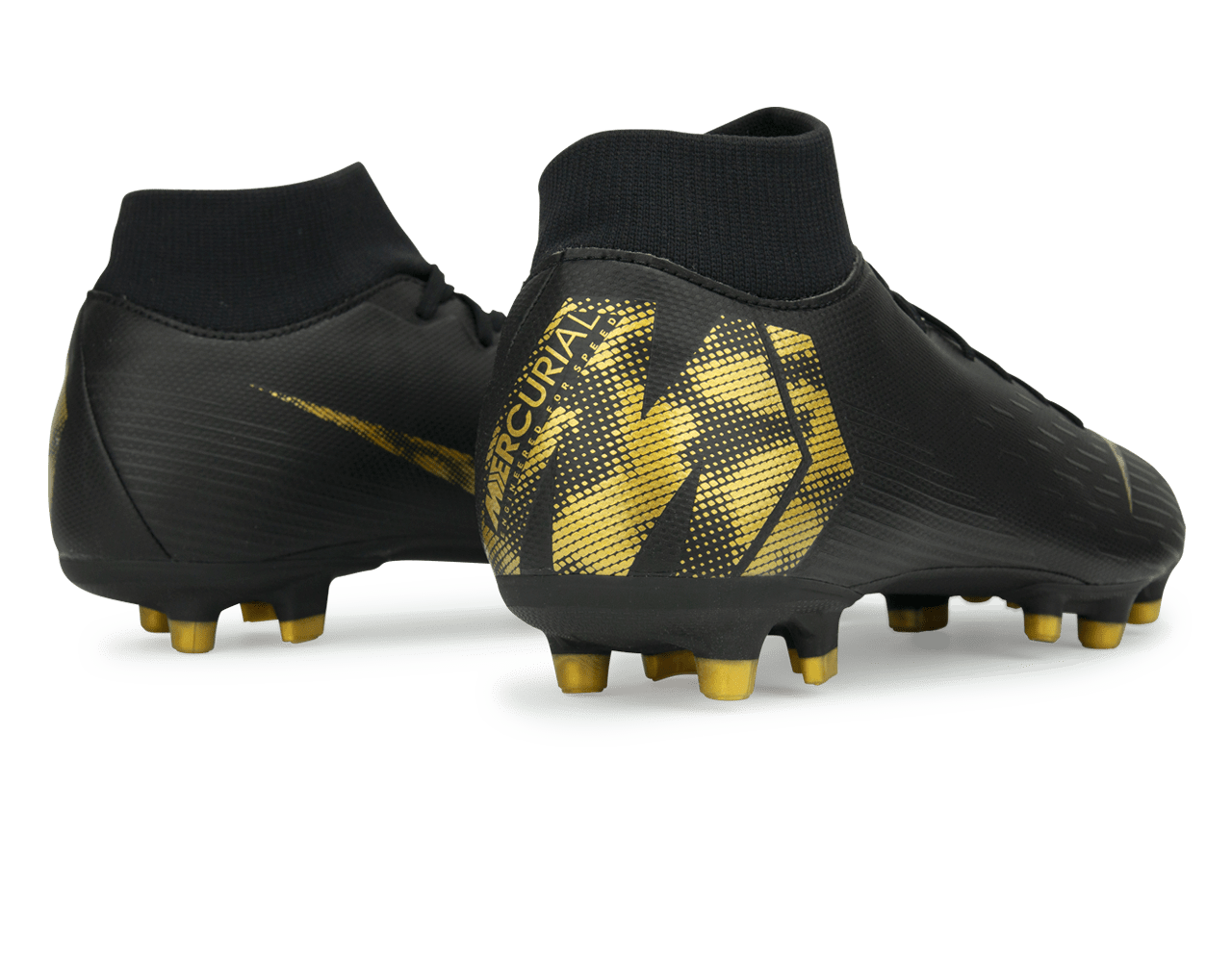 Nike Men's Mercurial Superfly 6 Academy FG/MG Black/Metallic Vivid Gold - Image 5