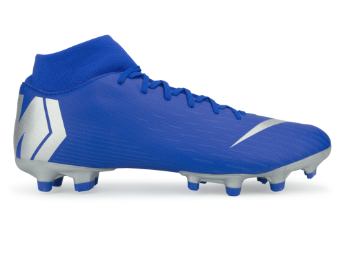 Nike Men's Mercurial Superfly 6 Academy FG Racer Blue/Metallic Silver