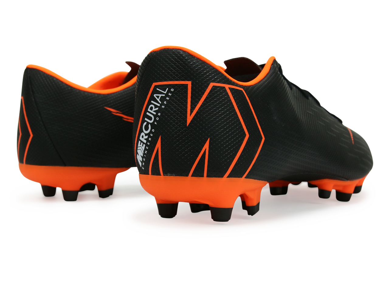 Nike Men's Mercurial Vapor 12 Academy FG/MG Black/Total Orange/White - Image 5