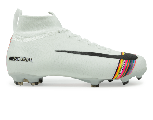 Nike Kids Mercurial Superfly 6 Elite FG White/Black/Pure Platinum