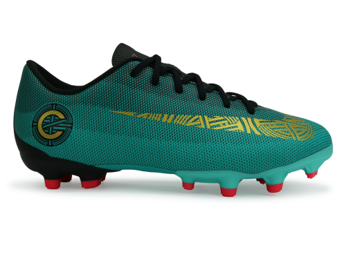 Nike Kids Mercurial Vapor 12 Academy GS CR7 FG/MG Clear Jade/Black/Hyper Turquoise