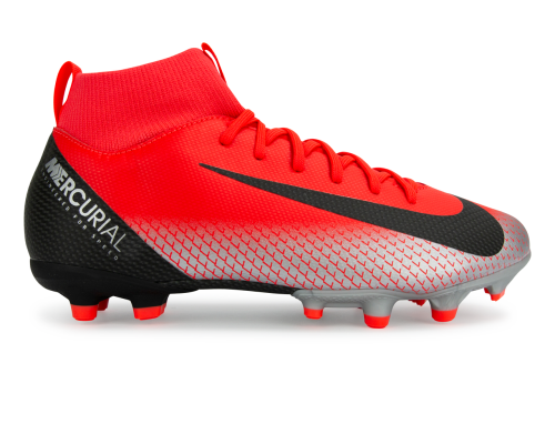 Nike Kids Mercurial CR7 Superfly 6 Academy FG/MG Bright Crimson/Black