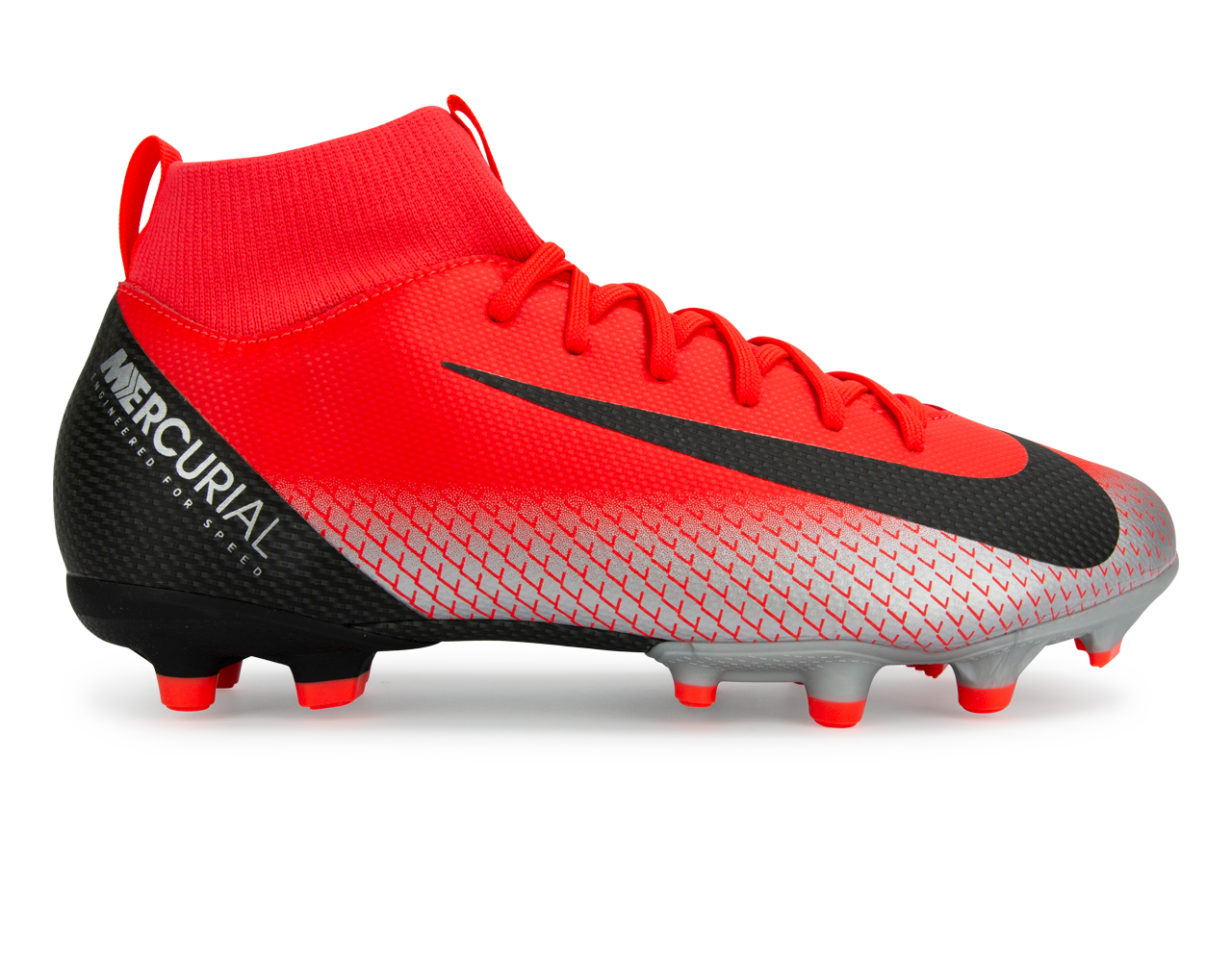 Nike Kids Mercurial CR7 Superfly 6 Academy FG/MG Bright Crimson/Black