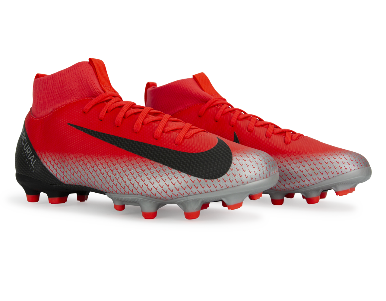 Nike Kids Mercurial CR7 Superfly 6 Academy FG/MG Bright Crimson/Black - Image 2