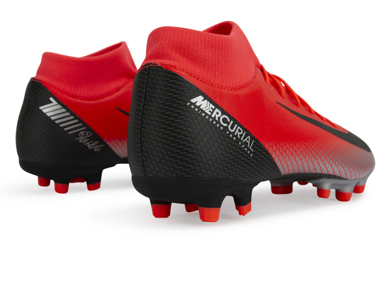 Nike Men's Mercurial CR7 Superfly 6 Academy MG Bright Crimson/Black - Image 4