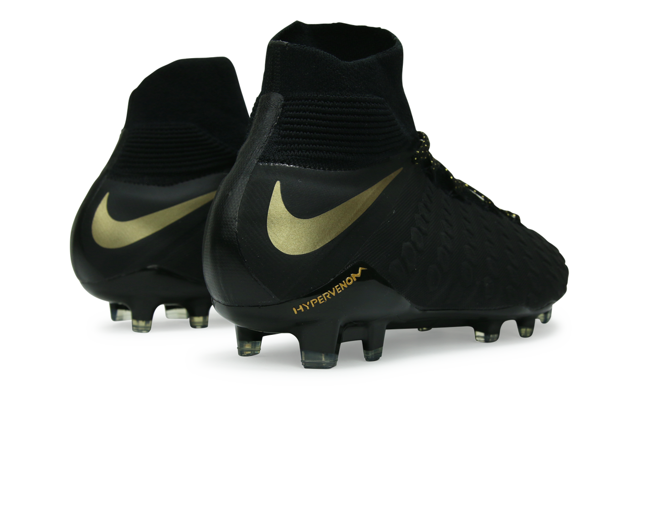 Nike Men's Hypervenom 3 Elite DF FG Black/Metallic Vivid Gold - Image 2