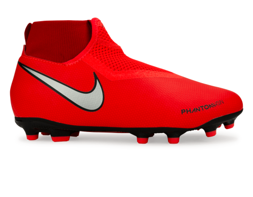 Nike Kids PhantomVSN Game Over Academy DF FG/MG Bright Crimson/Metallic Silver