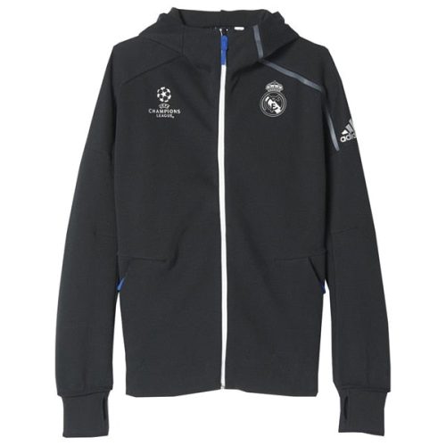 adidas Men's Real Madrid Anthem UCL Z.N.E Hoodie Black/White