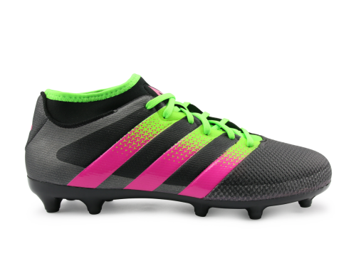 adidas Men's ACE 16.3 Primemesh FG/AG Black/Solar Green/Shock Pink
