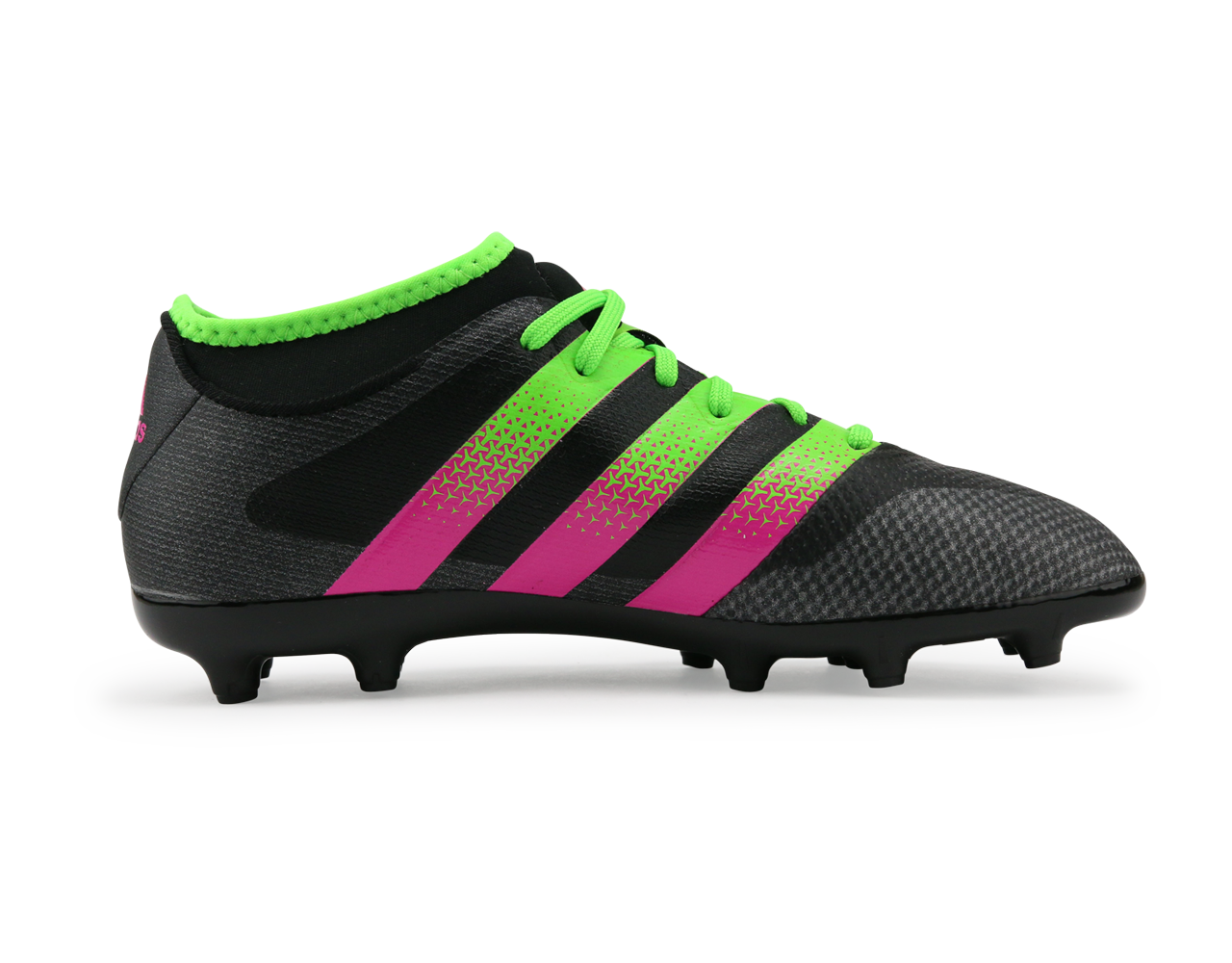adidas Kids ACE 16.3 Primemesh FG/AG Black/Solar Green/Shock Pink - Image 3