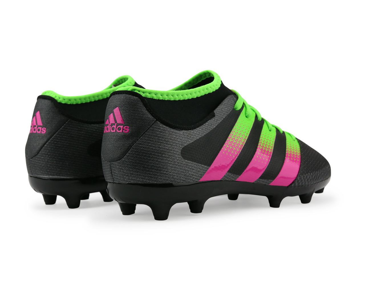 adidas Kids ACE 16.3 Primemesh FG/AG Black/Solar Green/Shock Pink - Image 2