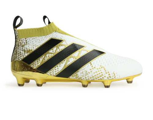 adidas Men's ACE 16+ PURECONTROL FG White/Core Black/Gold Metalic