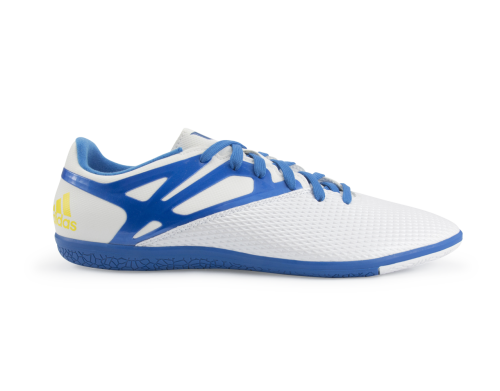 adidas Men's Messi 15.3 Indoor Soccer Shoes White/Prime Blue/Black