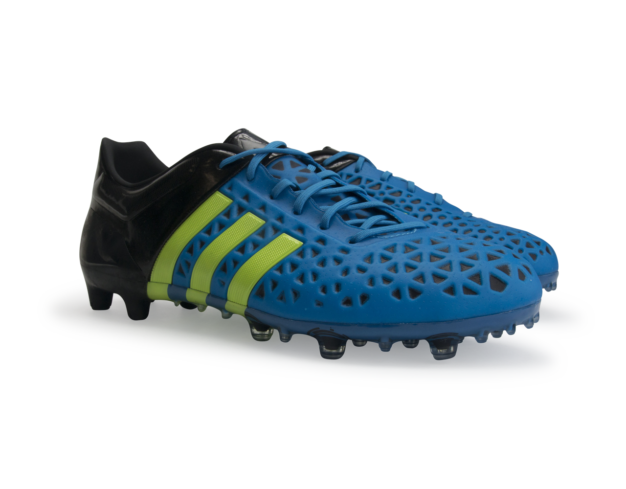 adidas Men's ACE 15.1 FG/AG Solar Blue/Sollar Yellow/Core Black - Image 3
