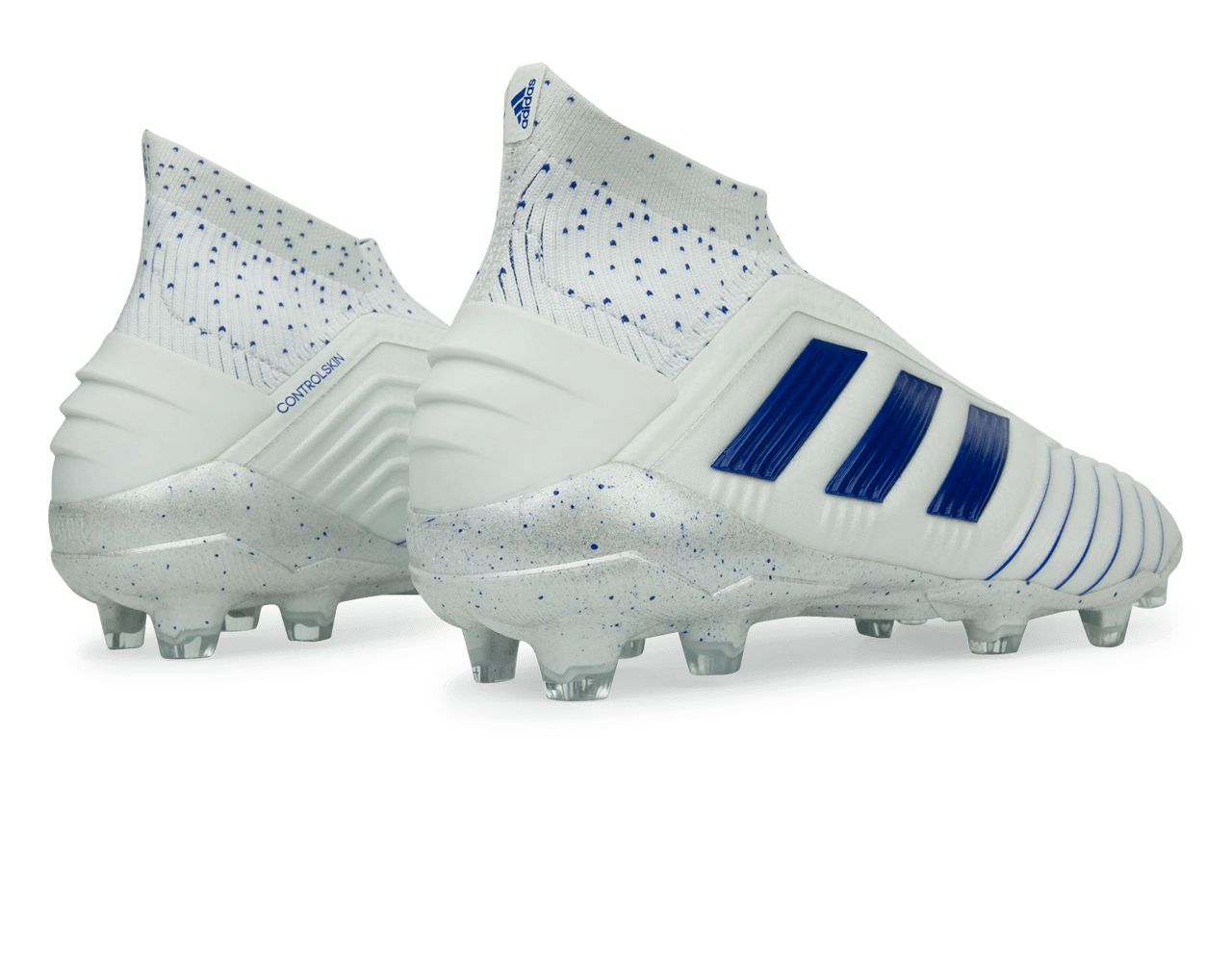 adidas Men's Predator 19+ FG White/Bold Blue - Image 6