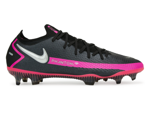 Nike Men's Phantom GT Elite FG Black/Pink Blast/Metallic Silver