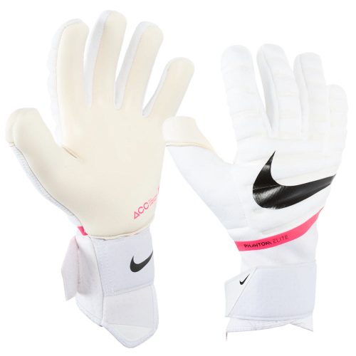 Nike Men's Phantom Elite Goalkeeper Gloves White/Pink Blast/Black
