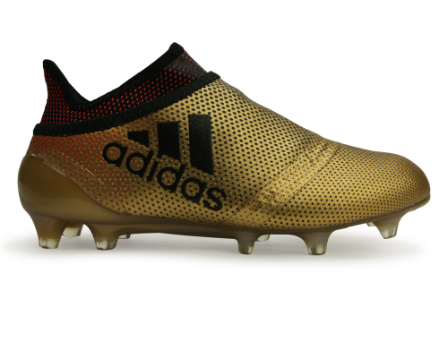 adidas Kids X 17+ PURESPEED FG Tactile Gold Metallic/Core Black/Solar Red