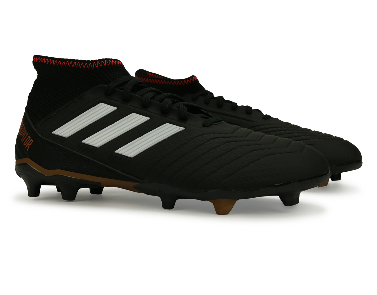 adidas Men's Predator 18.3 FG Core Black/White - Image 5