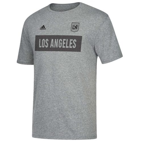 adidas Men's LAFC Bar None Tri Blend Tee Dark Heather Gray