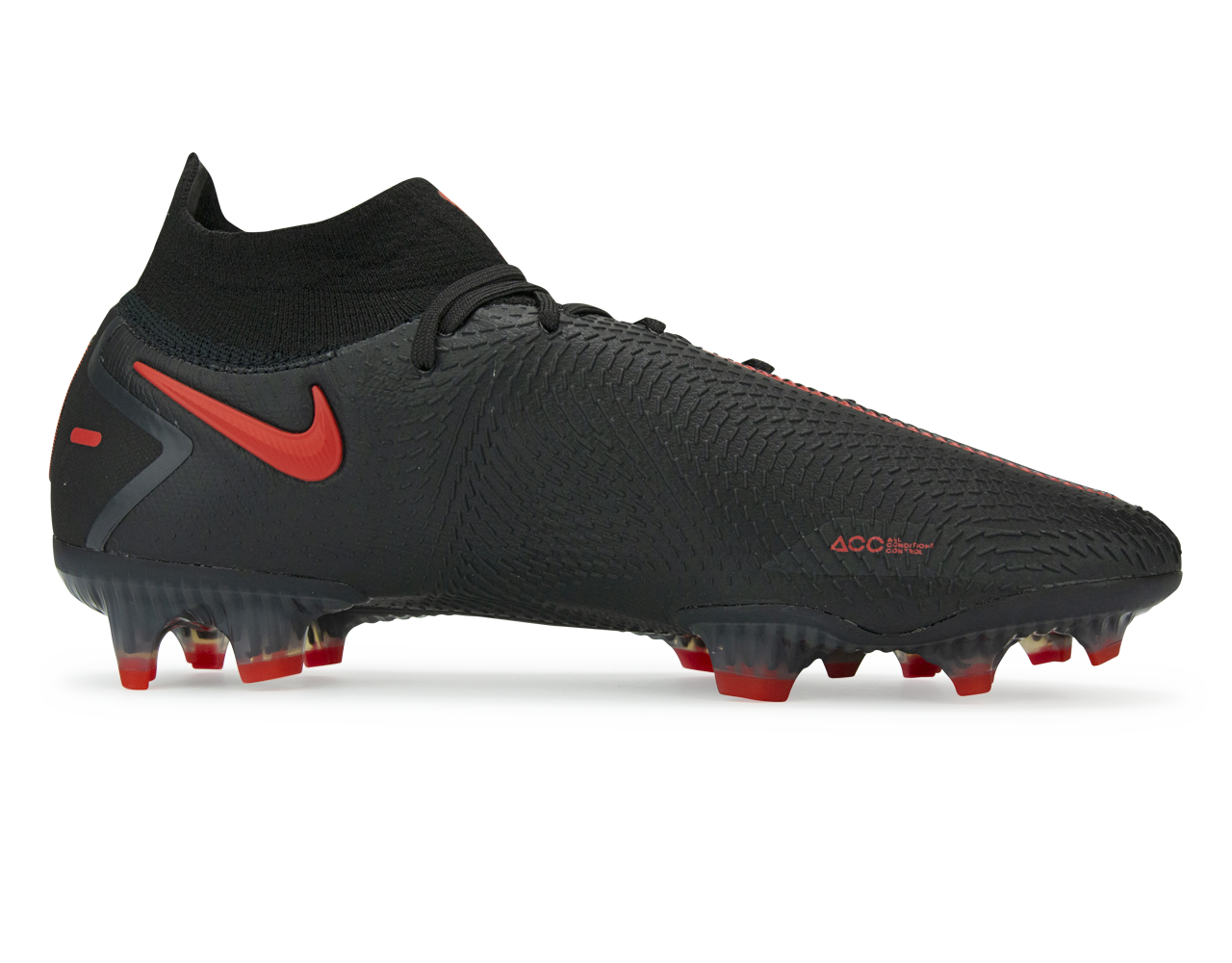 Nike Men's Phantom GT DF Elite FG Black/Dark Smoke Grey/Chile Red - Image 2