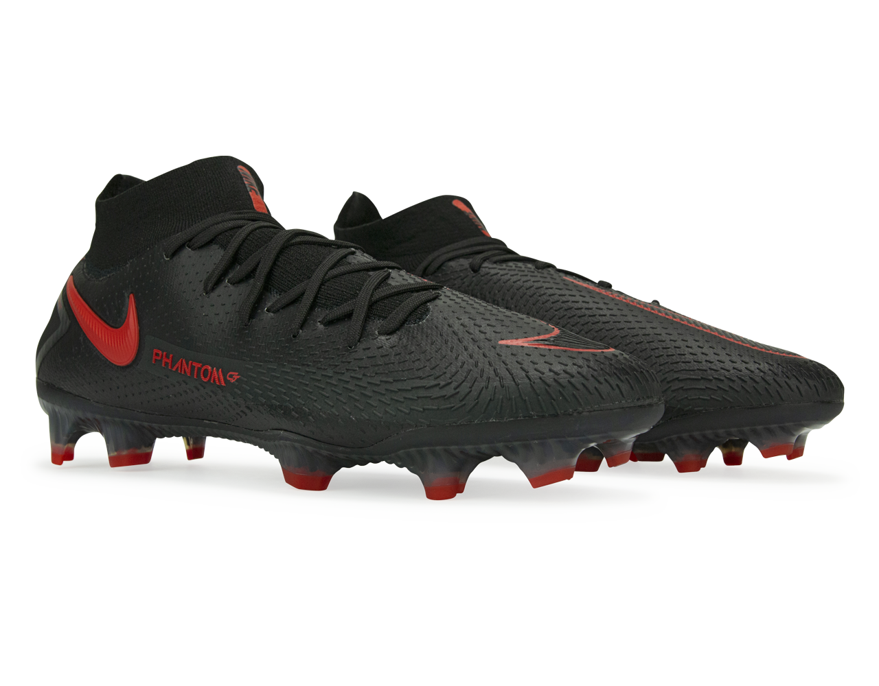 Nike Men's Phantom GT DF Elite FG Black/Dark Smoke Grey/Chile Red - Image 3