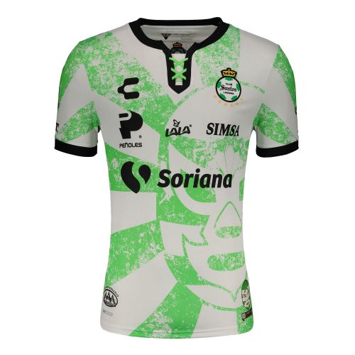 Charly Men's Santos Laguna 2021/22 Authentic Luchador Jersey White/Green