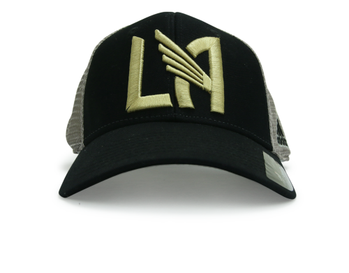 adidas Men's LAFC Mesh Back Structured Flex Cap Black