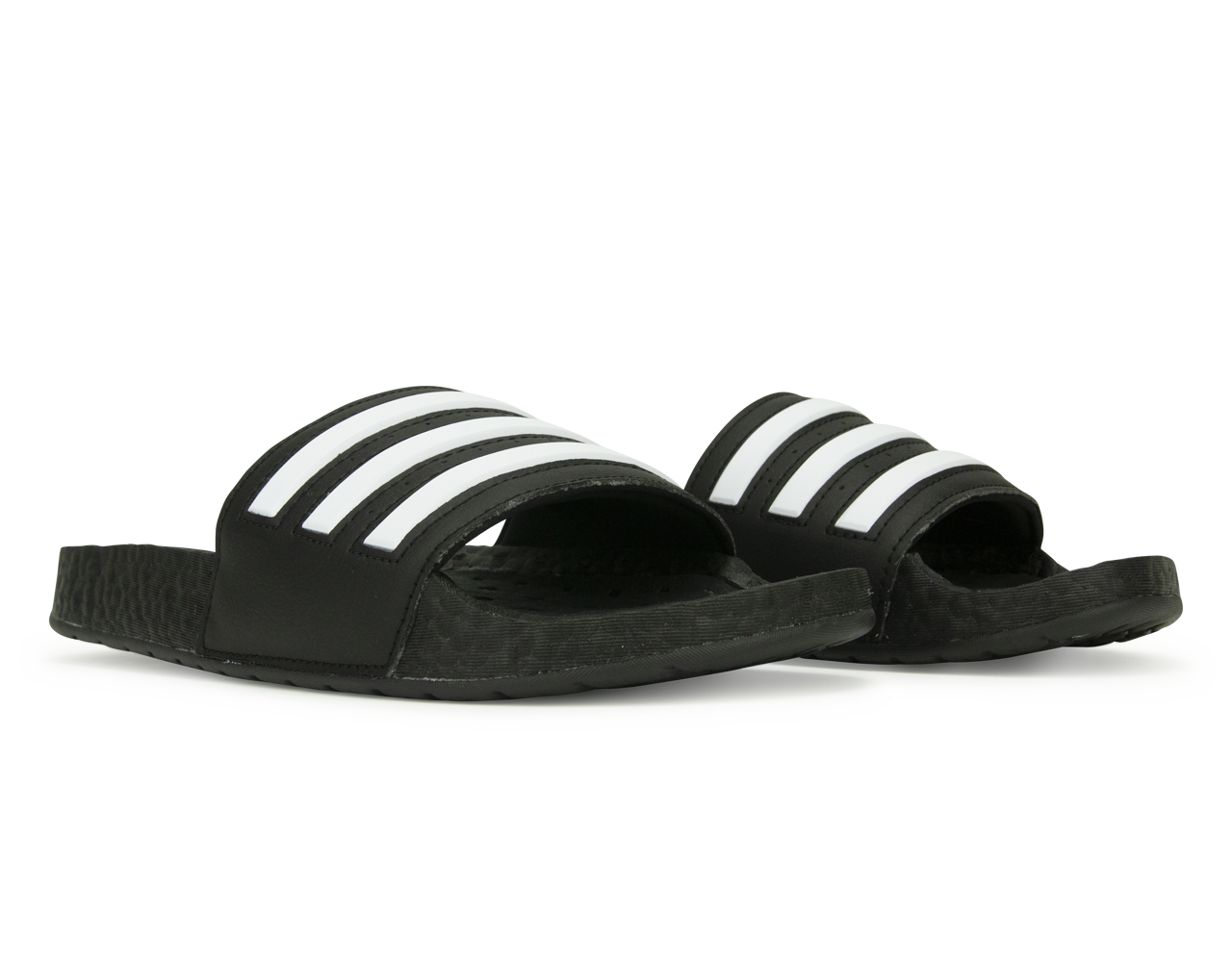 adidas Men's Adilette Boost Sandals Black/White - Image 3