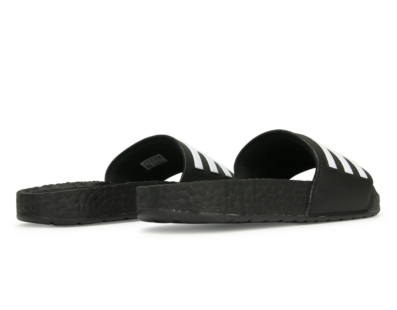 adidas Men's Adilette Boost Sandals Black/White - Image 4
