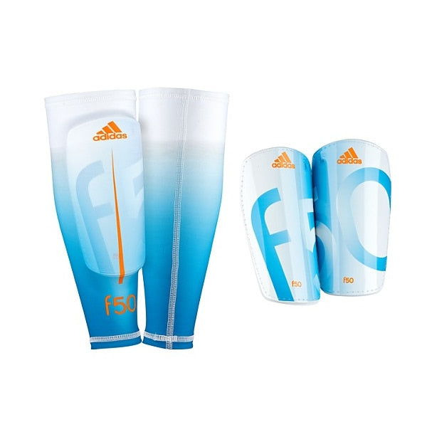F50 Pro Lite Shin Guards White/Solar Blue - Image 4