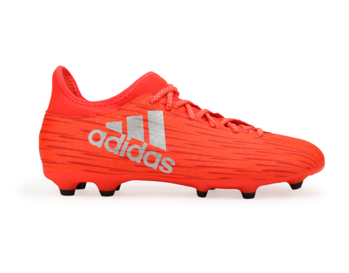 adidas Men's X 16.3 FG/AG Solar Red/Metalic Silver