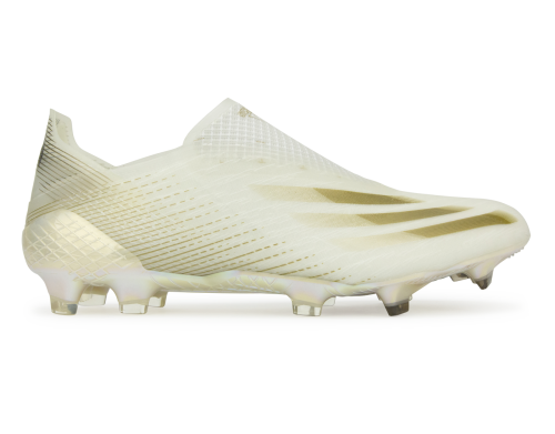 adidas Men's X Ghosted + FG Cloud White/Gold/Core Black